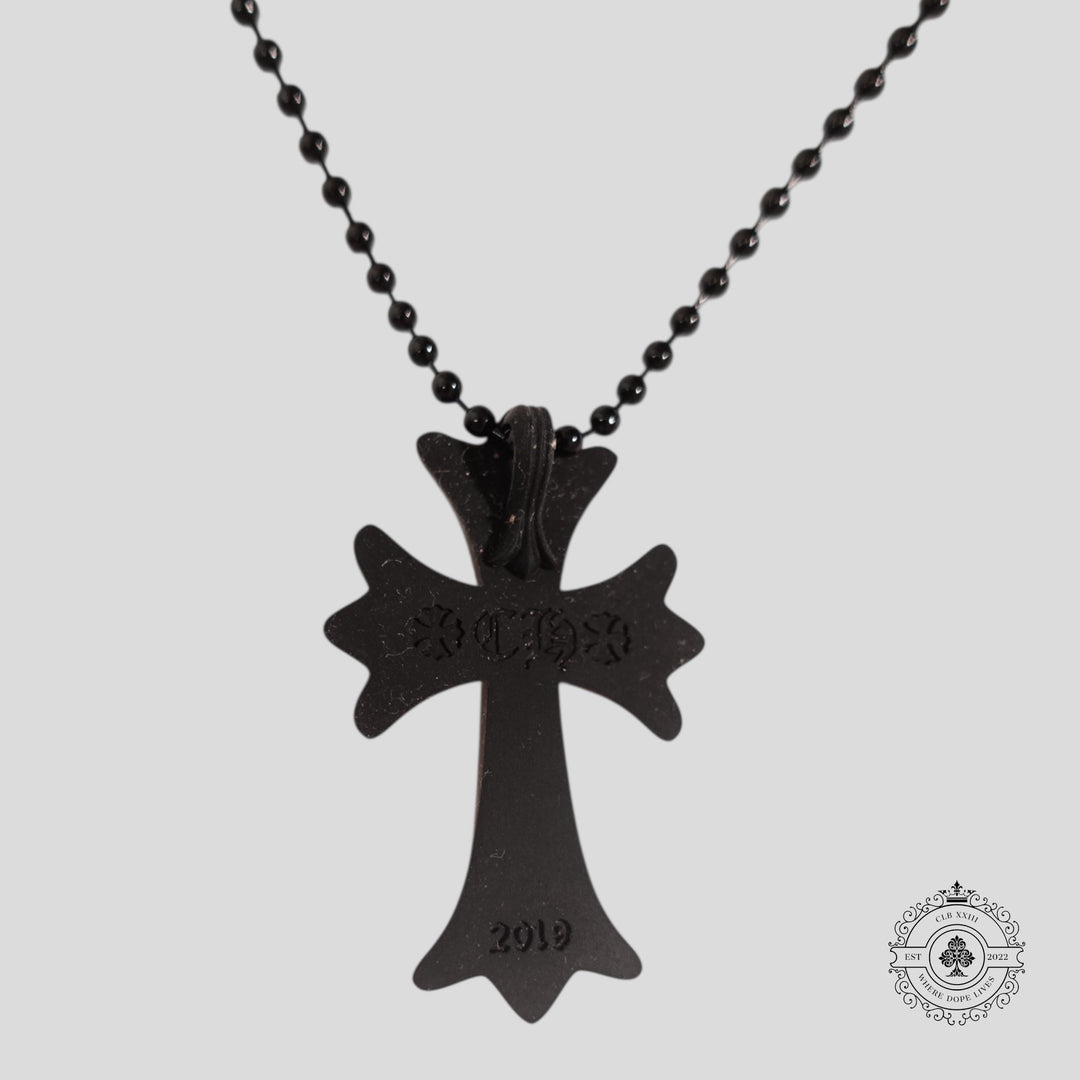 Chrome Hearts Silicone Cross Necklace in Black