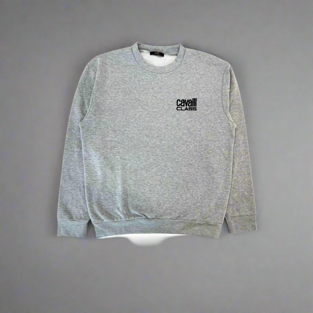 Cavalli Class men's grey logo print Sweatshirts