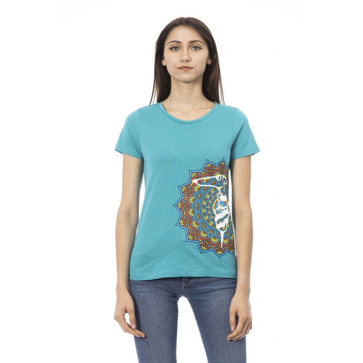 Trussardi Action women's blue graphic T-shirts