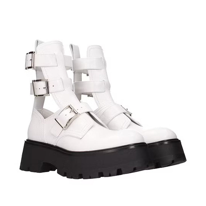 Alexander Mcqueen Leather Ankle Boots Women