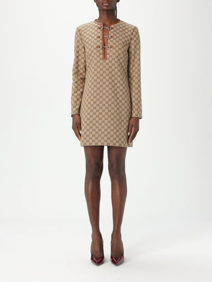 Gucci Dress Woman Camel
