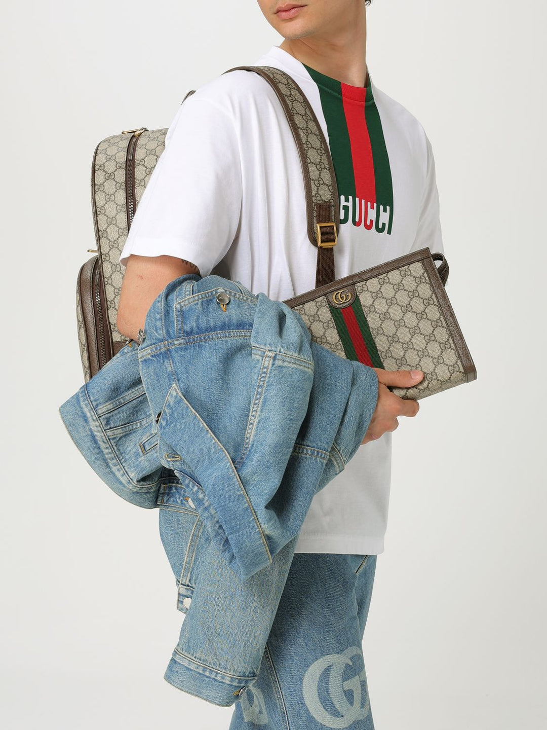 Gucci Backpack Men Beige