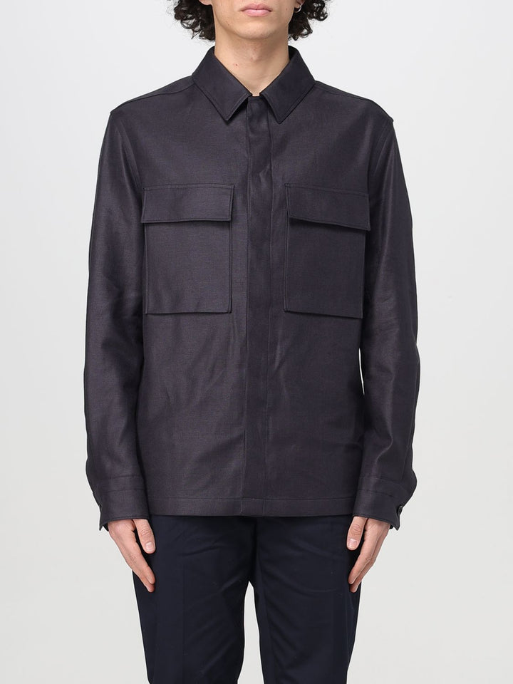 Zegna Jacket Men Blue