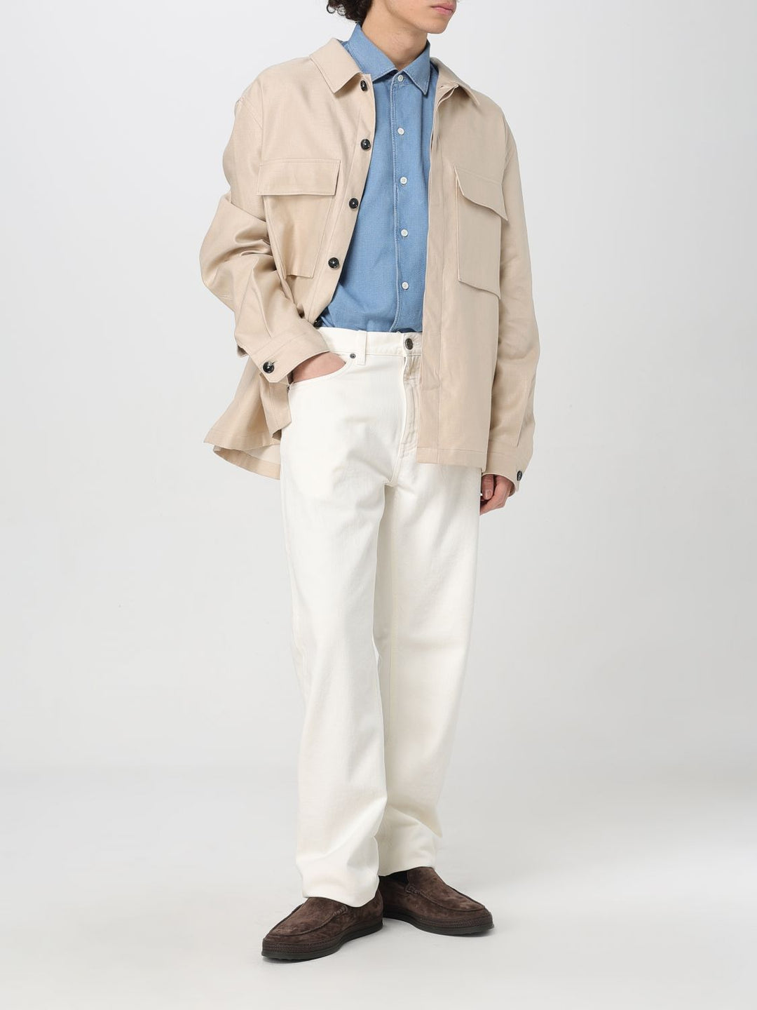 Zegna Jacket Men Sand