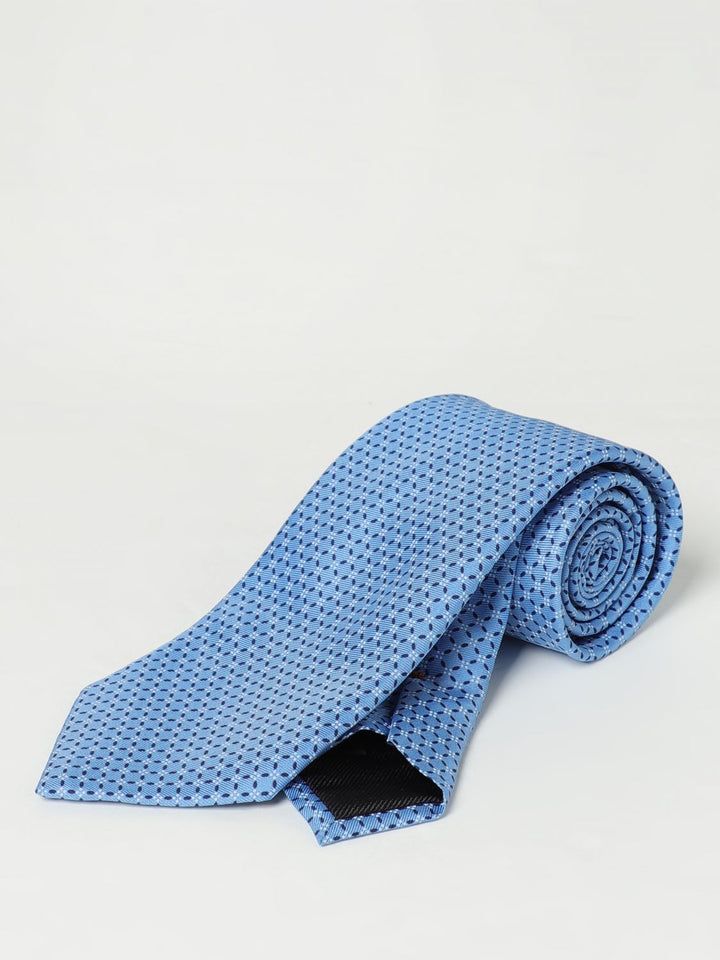 Zegna Tie Men Gnawed Blue