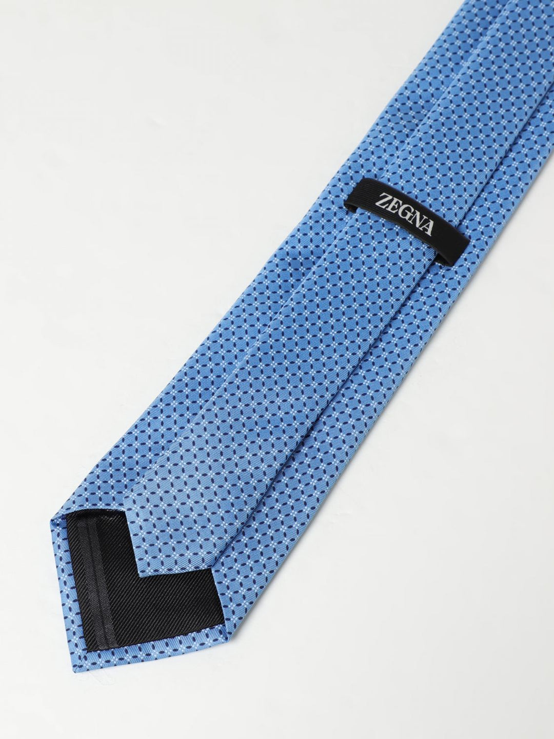 Zegna Tie Men Gnawed Blue