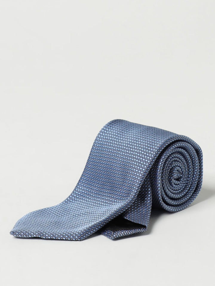 Zegna Tie Men Gnawed Blue