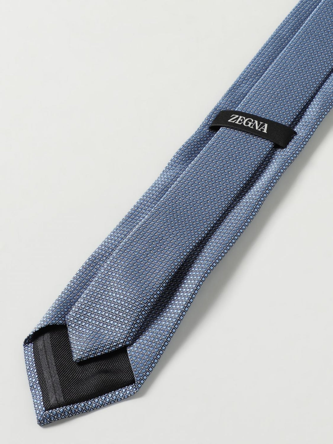Zegna Tie Men Gnawed Blue