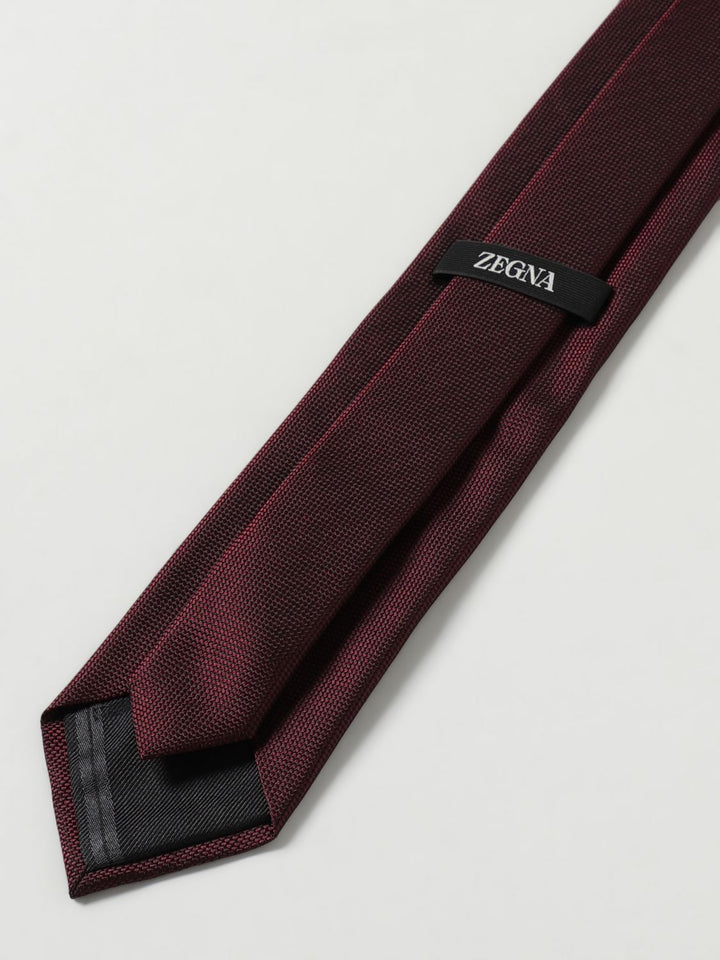 Zegna Tie Men Burgundy