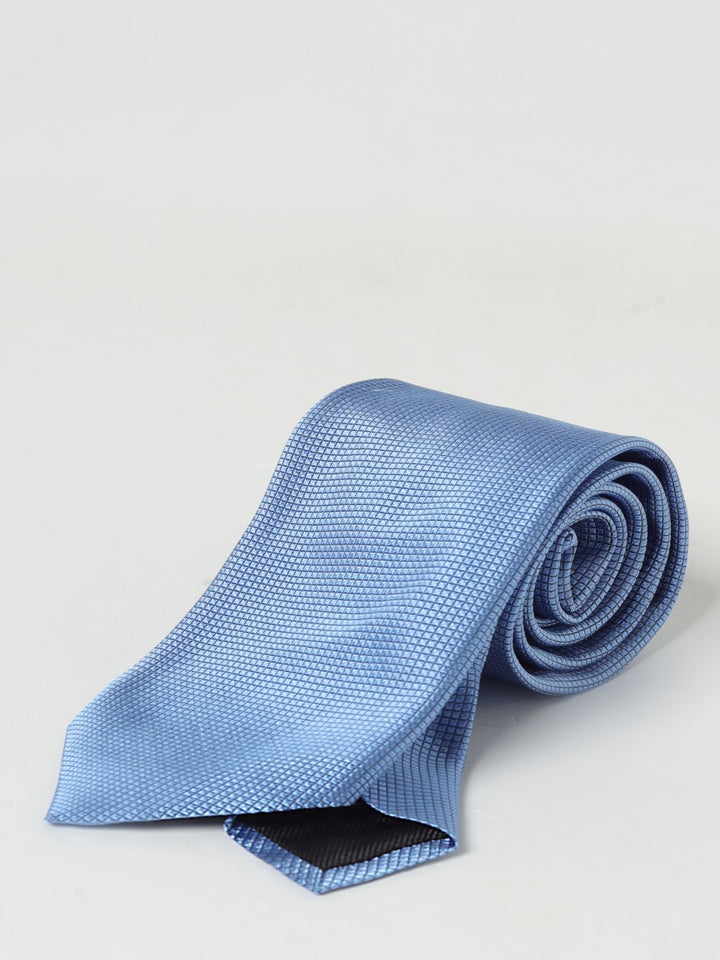 Zegna Tie Men Gnawed Blue