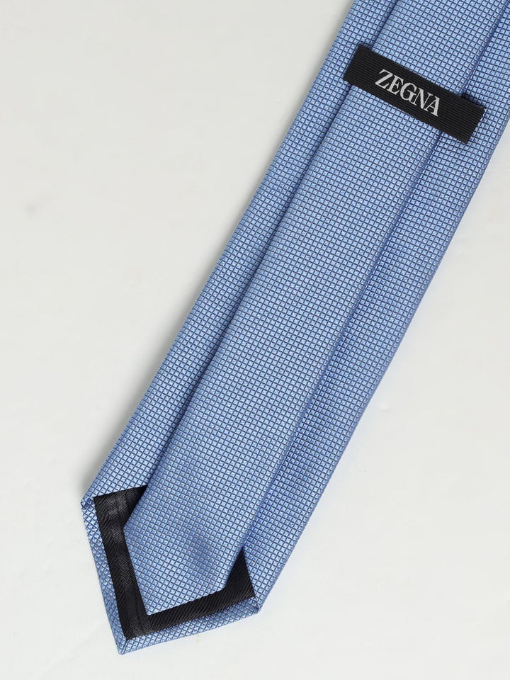 Zegna Tie Men Gnawed Blue