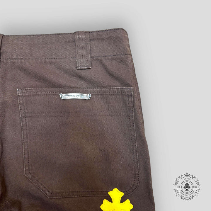 Chrome Hearts Yellow Cross Patch Carpenter Pants