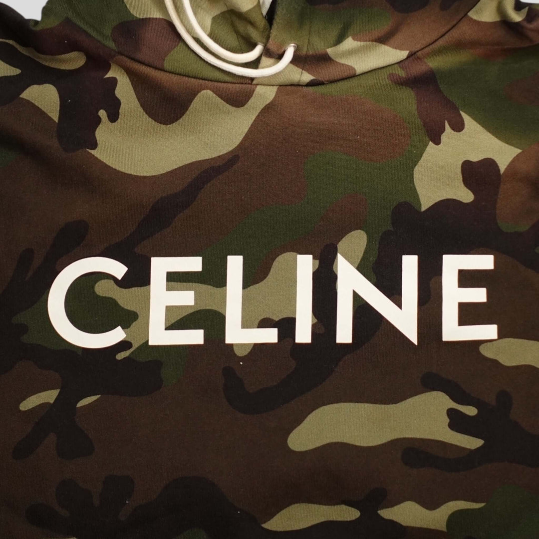Celine Homme Logo Hoodie in Camouflage