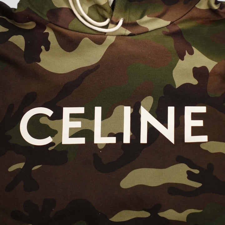 Celine Homme Logo Hoodie in Camouflage