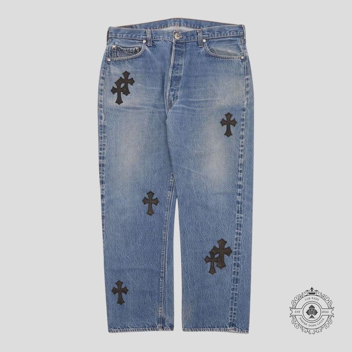 Chrome Hearts Cross Patch Levi 501 Jeans