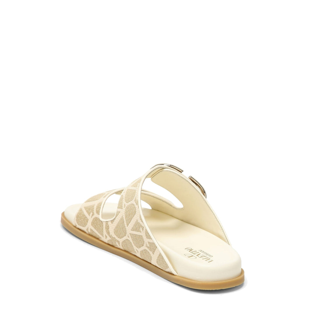 Valentino Garavani Toile Iconographe Flat Sandals Women