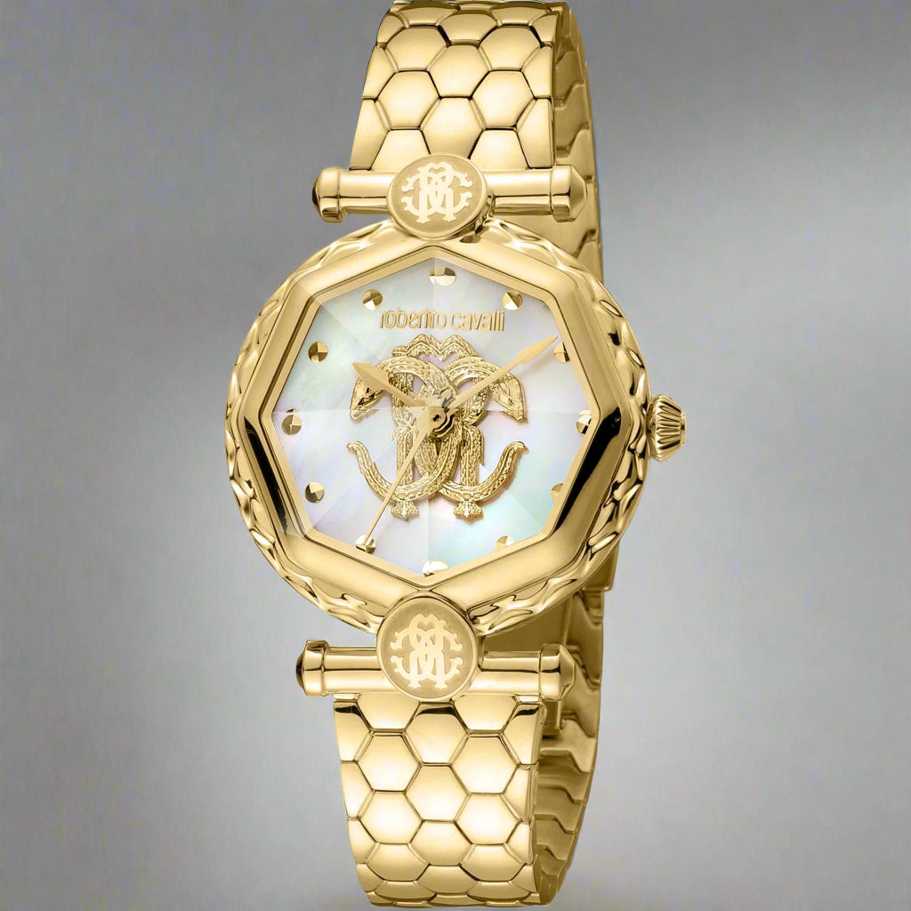 Women's gold serpent watch