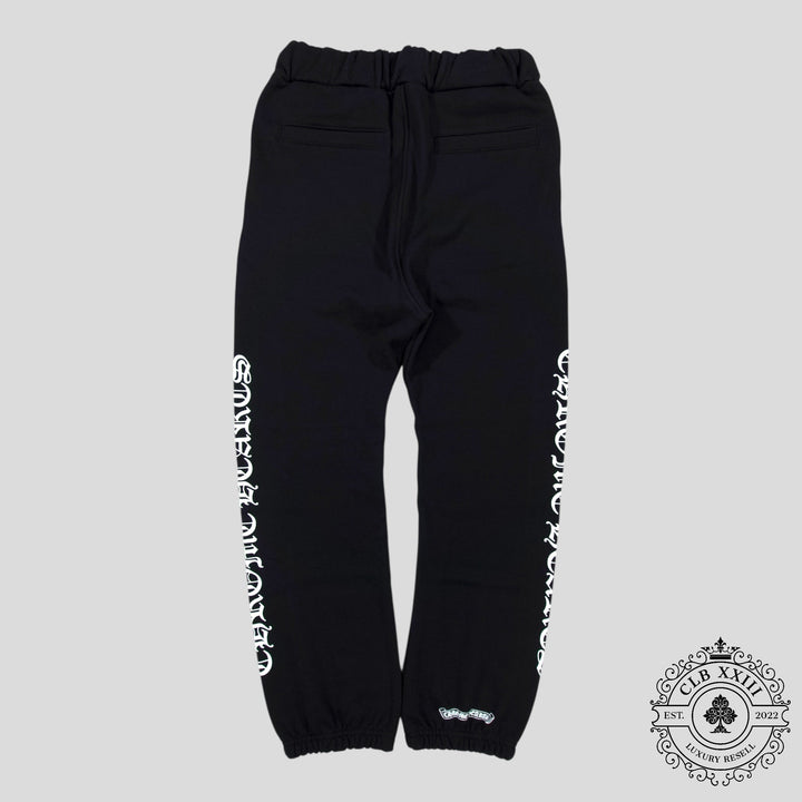 Chrome Hearts Scroll Logo Sweatpants in Black