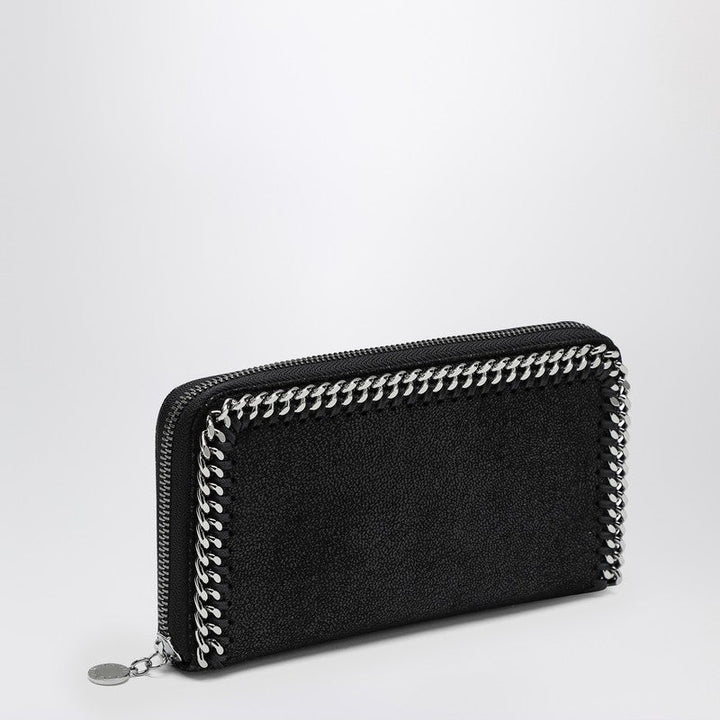 Stella Mccartney Black Zip Around Falabella Wallet Women