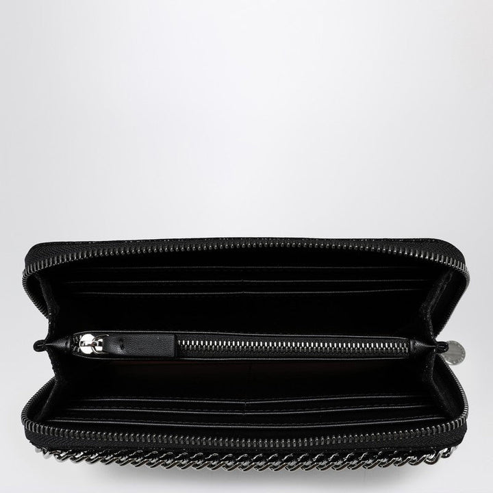 Stella Mccartney Black Zip Around Falabella Wallet Women
