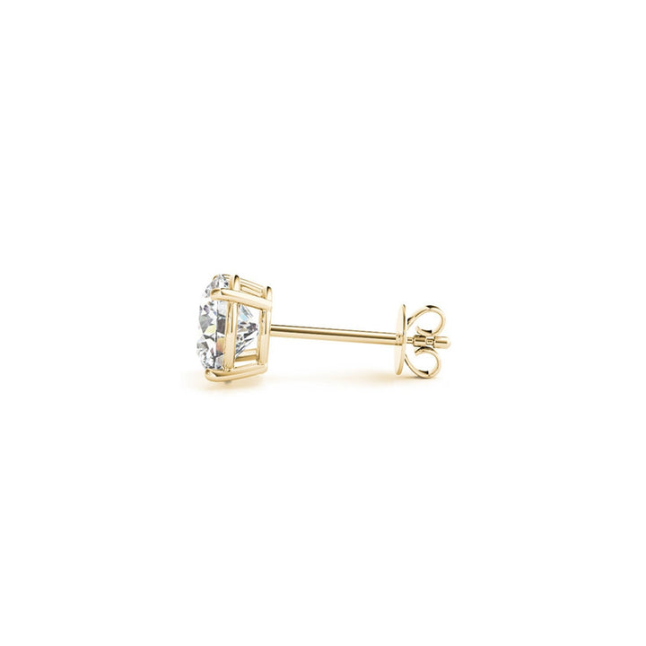 2 cttw Certified IGI Lab Grown Round Diamond Stud Earrings 14k Yellow Gold (G/VS2)