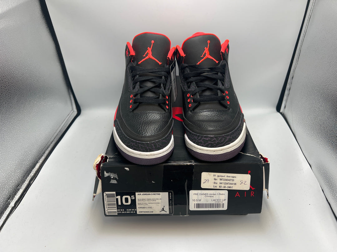 PRE OWNED Jordan 3 Retro Crimson