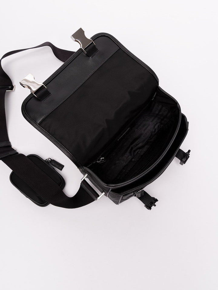 Prada Men Re-Nylon And Saffiano Leather Shoulder Bag