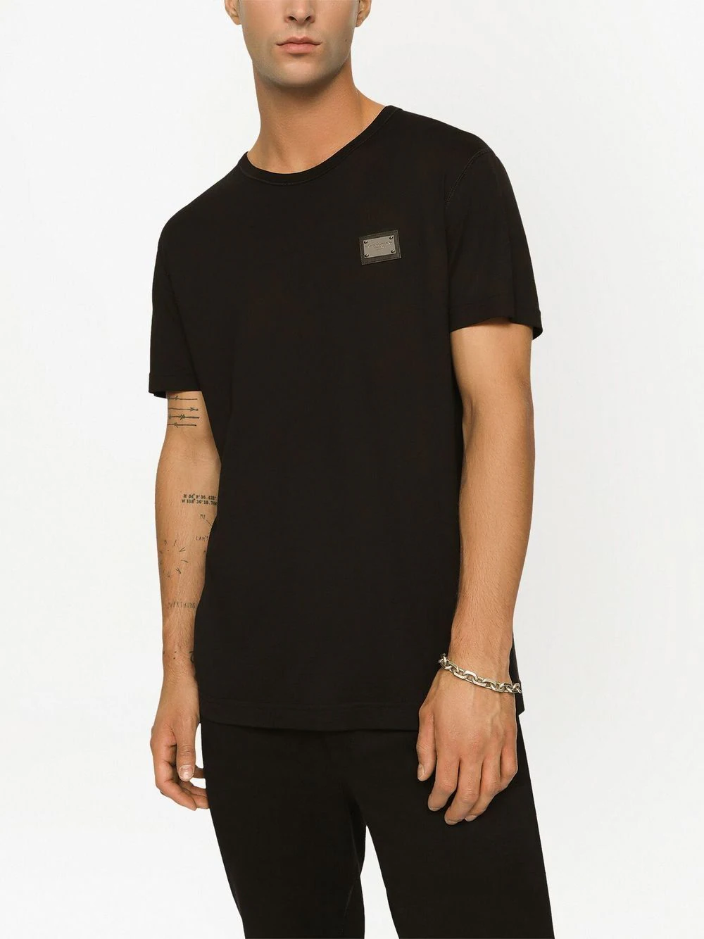 Dolce &amp; Gabbana Men T-Shirt With Logo Plaque