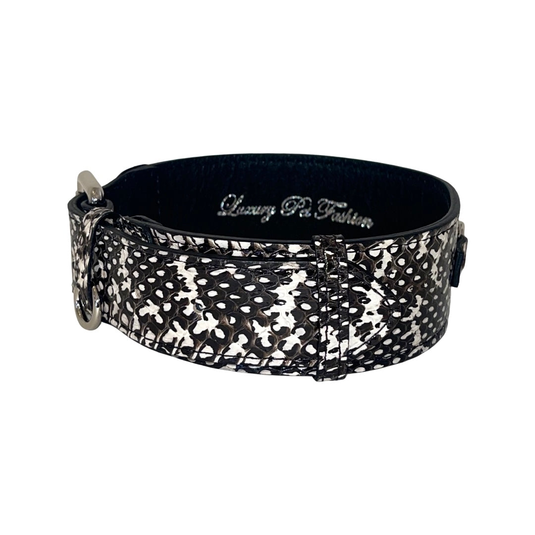 Black &amp; White Classic Snake Collar