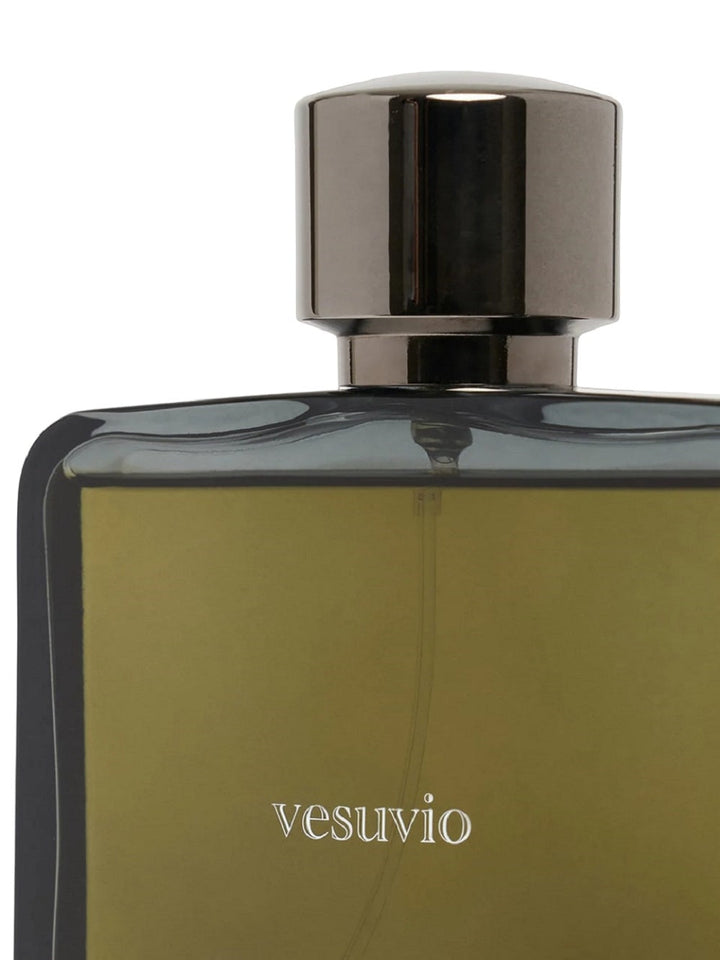 Vesuvio perfume bottle with a metallic cap on a white background