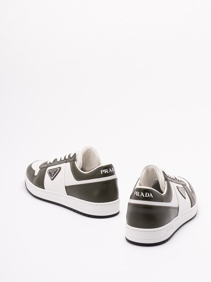 Prada Men `Downtown` Leather Sneakers