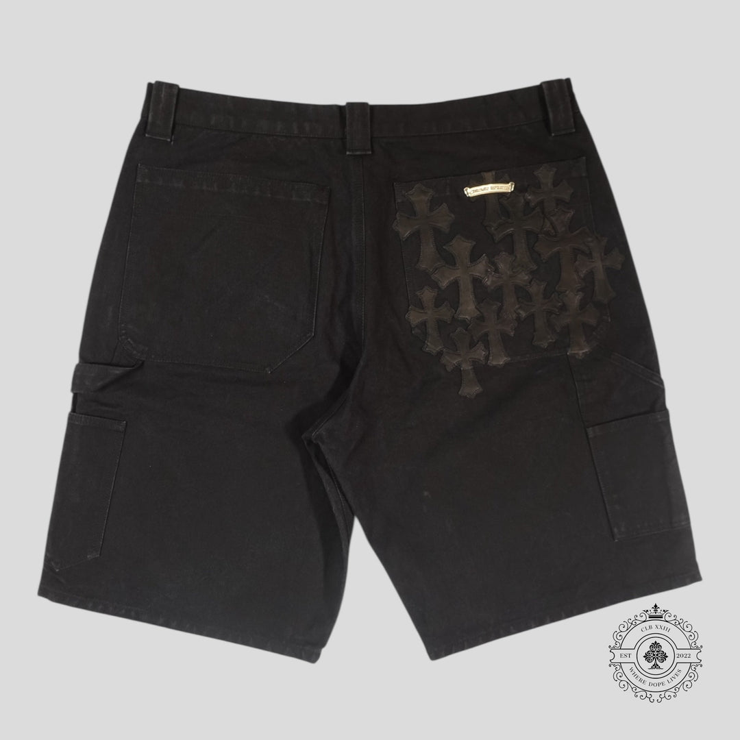 Chrome Hearts 13 Cross Patch Carpenter Shorts in Black