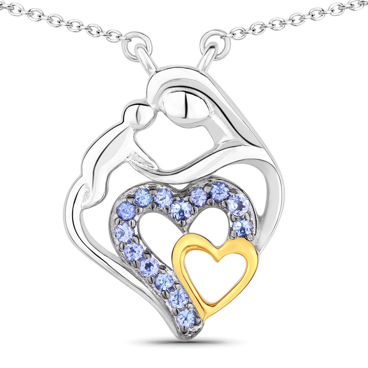 0.28 Carat Genuine Tanzanite .925 Sterling Silver Pendant
