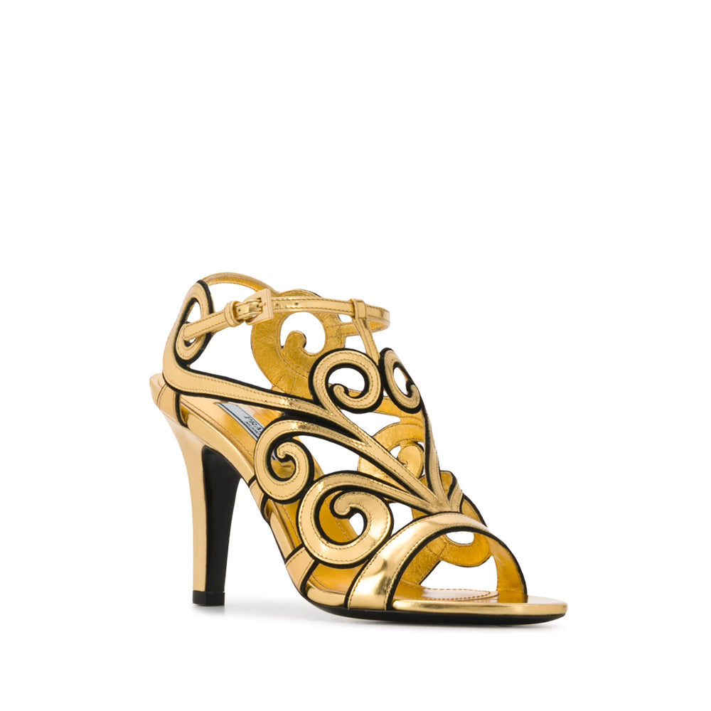 Prada Gold Sandals Women