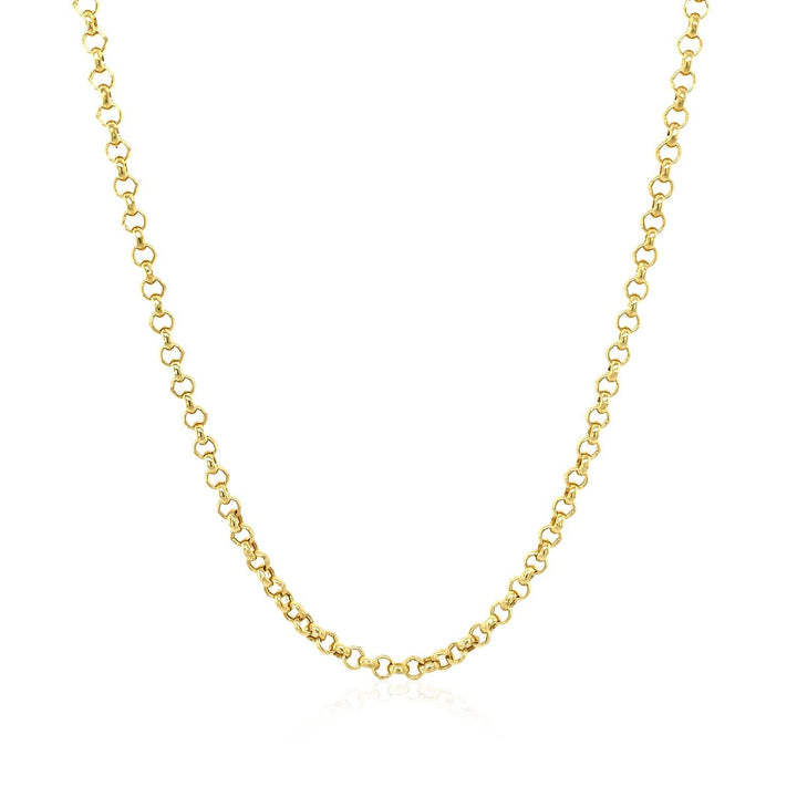 2.3mm 14k Yellow Gold Rolo Chain