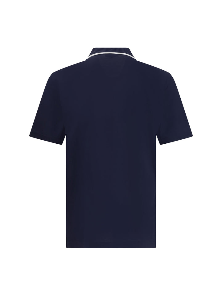 Ferragamo Men Zip Polo Shirt