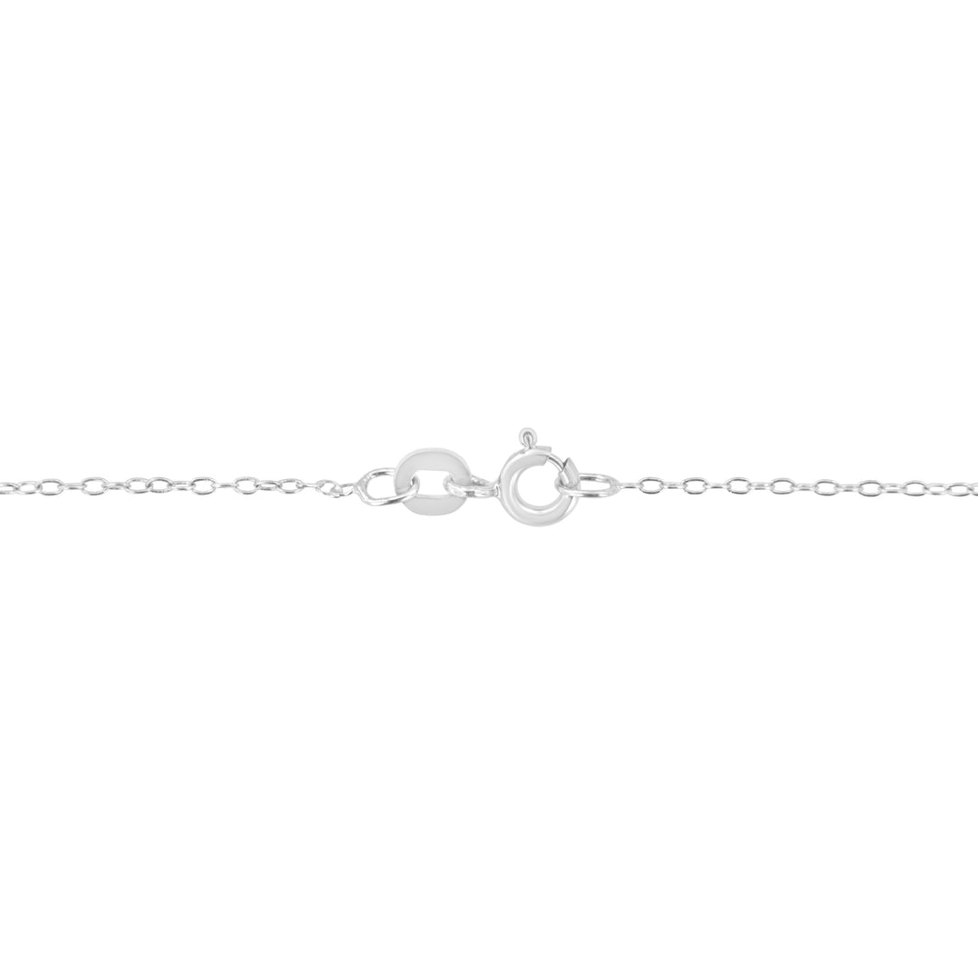 14K White Gold 1/4 Cttw Round-Cut Graduating Diamond Open Circle Hoop 18" Pendant Necklace (J-K Color, I1-I2 Clarity)