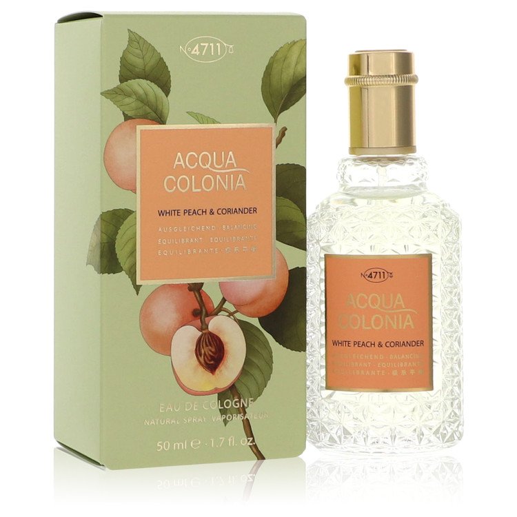 4711 Acqua Colonia White Peach &amp; Coriander by 4711 Eau De Cologne Spray (Unisex) 1.7 oz for Women