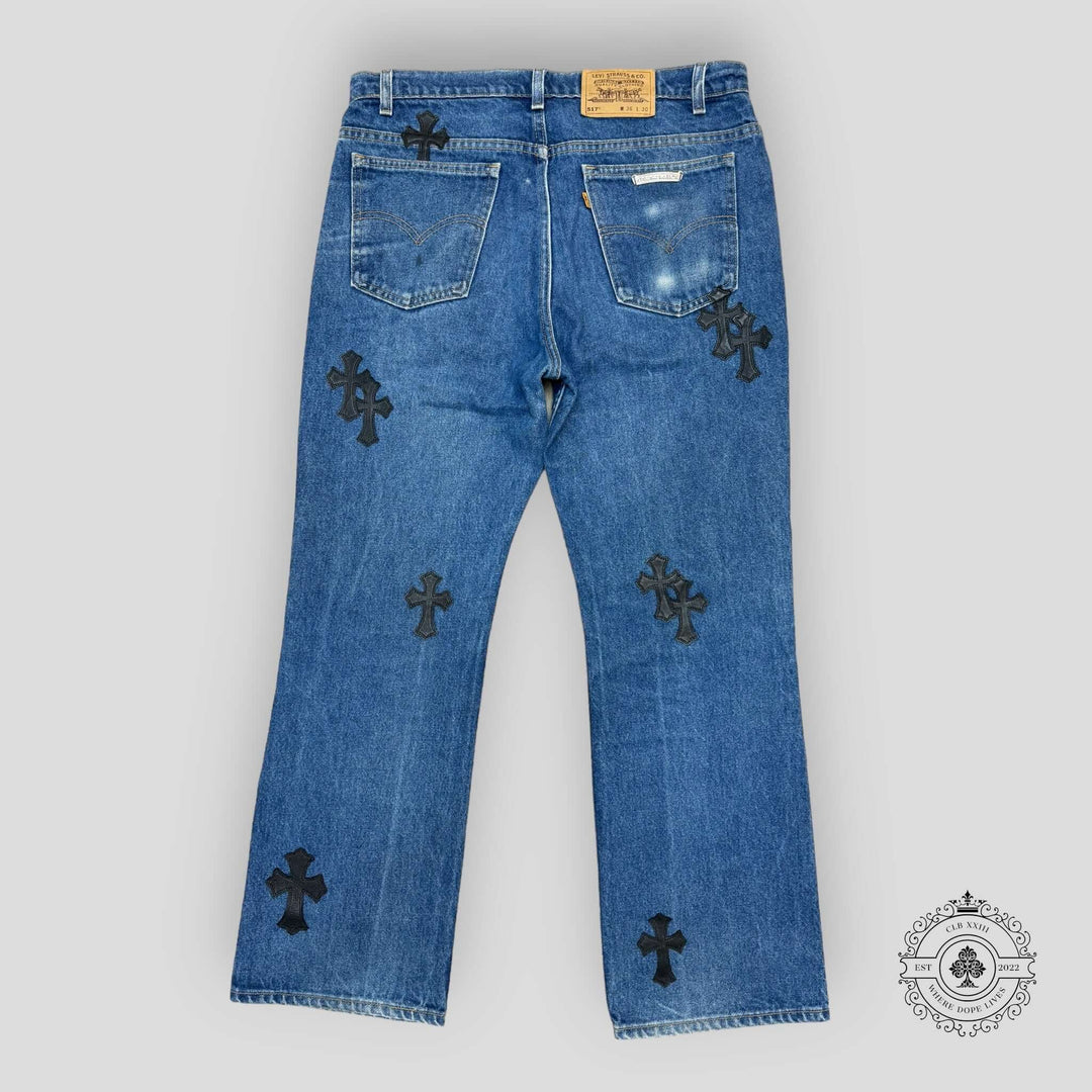 Chrome Hearts Cross Patch Jeans