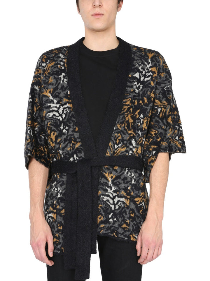 Saint Laurent Men Jacquard Knit Kimono