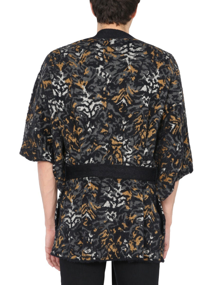 Saint Laurent Men Jacquard Knit Kimono