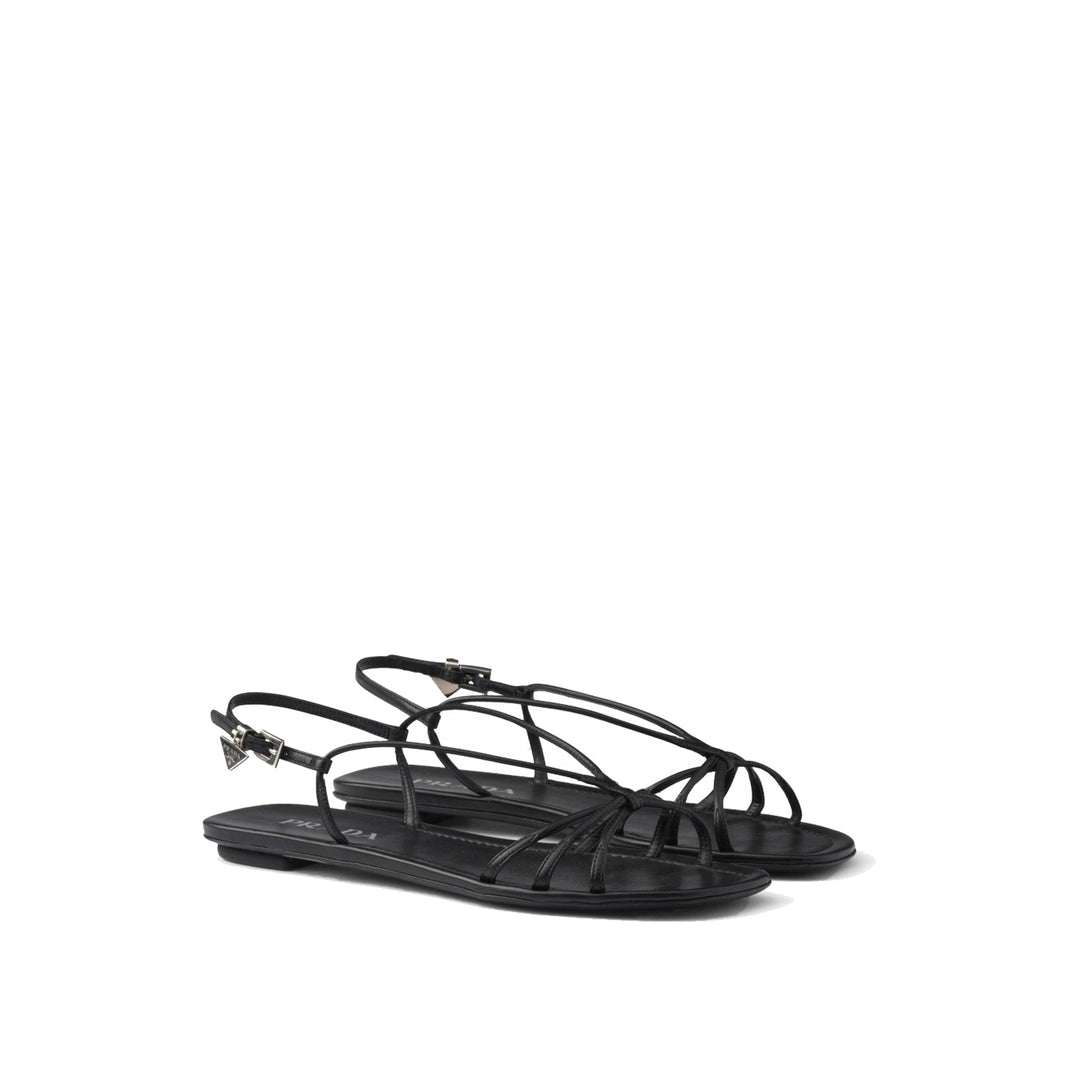 Prada Leather Flat Sandals Women