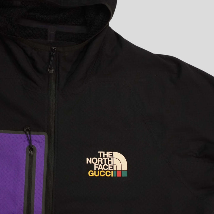 Gucci X The North Face Fleece Pullover Jacket in Black/Purple