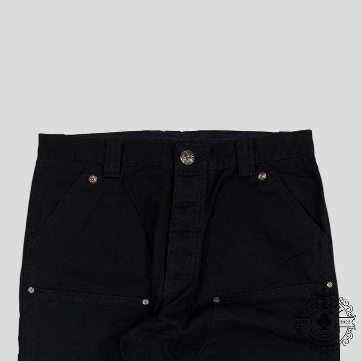 Chrome Hearts Double Knee Carpenter Pants in Black