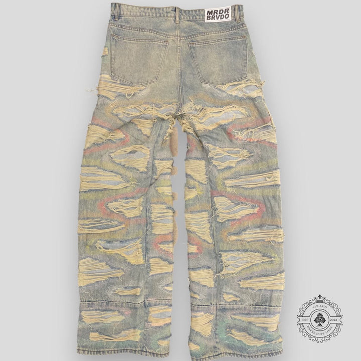 Who Decides War Multicolor Side Embroidery Denim