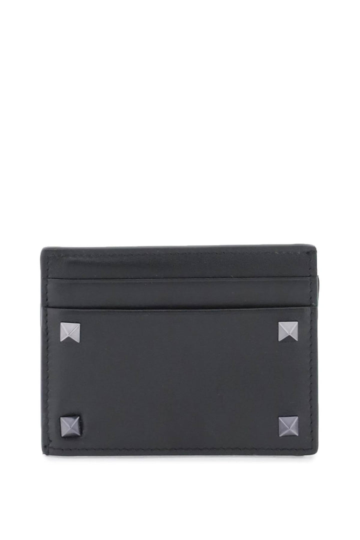 VALENTINO GARAVANI Mini Leather Rockstud Card Holder