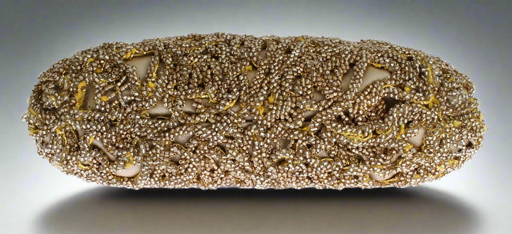 DOLCE & GABBANA Glimmering Gold Sequined Evening Clutch