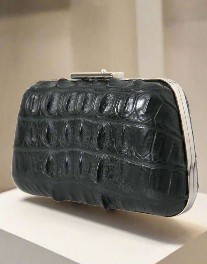 Black exotic skin bag