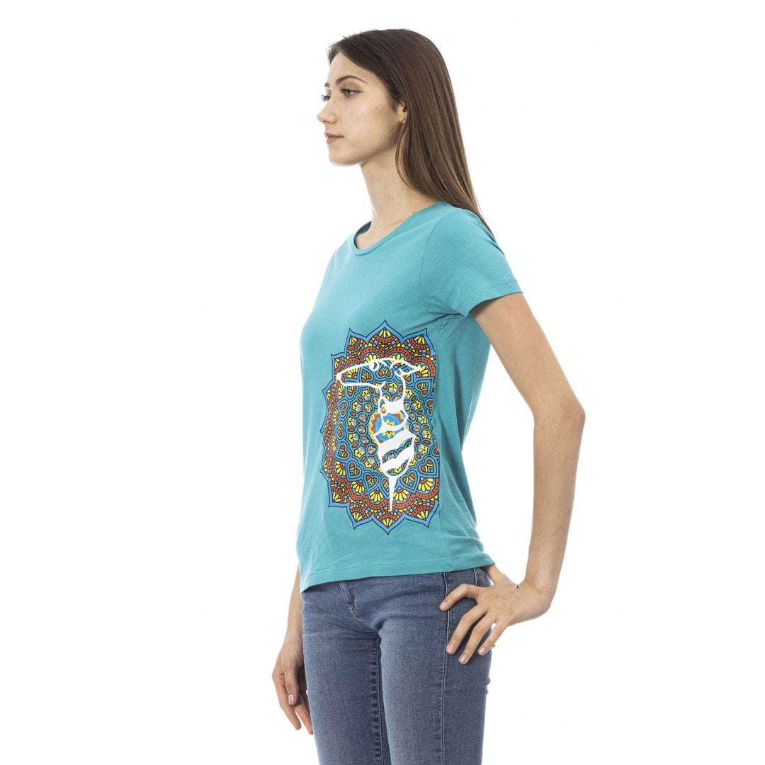 Trussardi Action women's blue graphic T-shirts