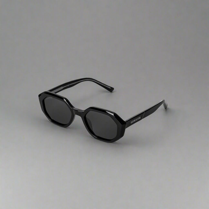 Black stylish Italian designed affordable sunglasses with UV protection.